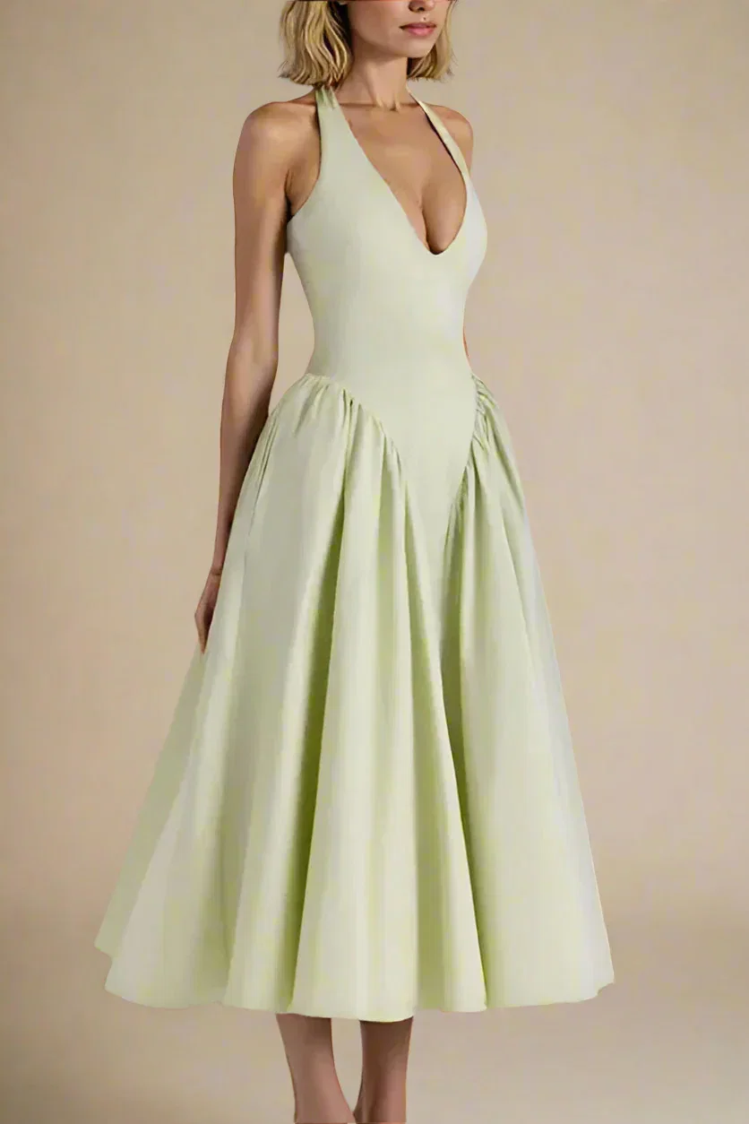Austen Bodycon Midi Dress - Pistachio Green