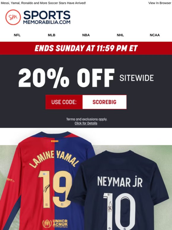 Last Day To Save 20% Off Sitewide!