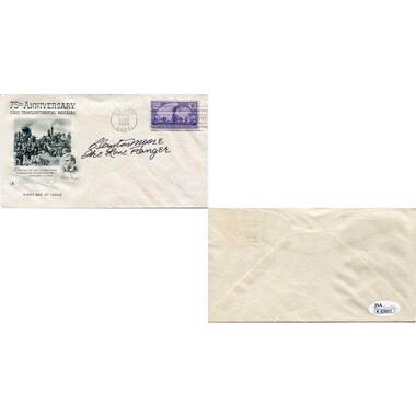 Clayton Moore The Lone Ranger Autographed First Day Envelope (JSA)