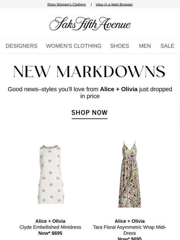 Price Drop Alert: Alice + Olivia styles.