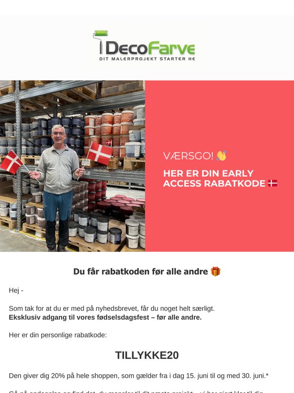 Vi tyvstarter fødselsdagsfesten, her er din rabatkode 🎁