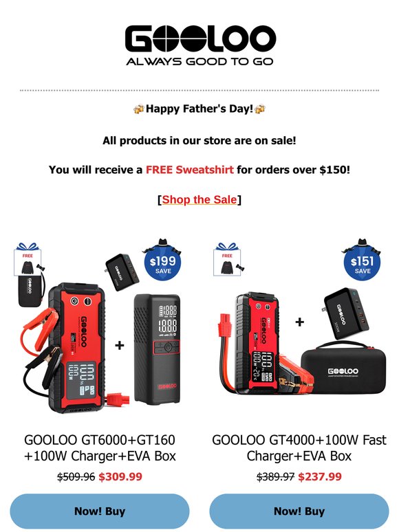 Dad's Big Day = Big Savings!  Sale Alert: Up to 69% Off