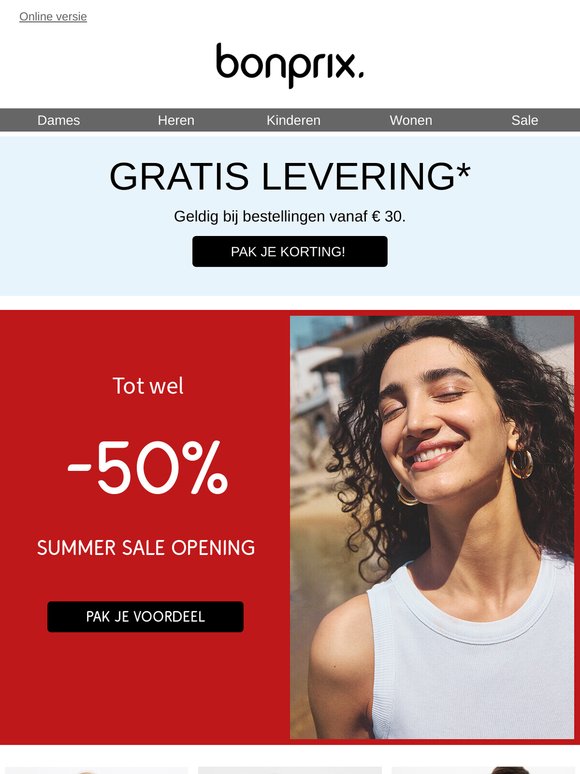 Cadeau voor jou: gratis levering
