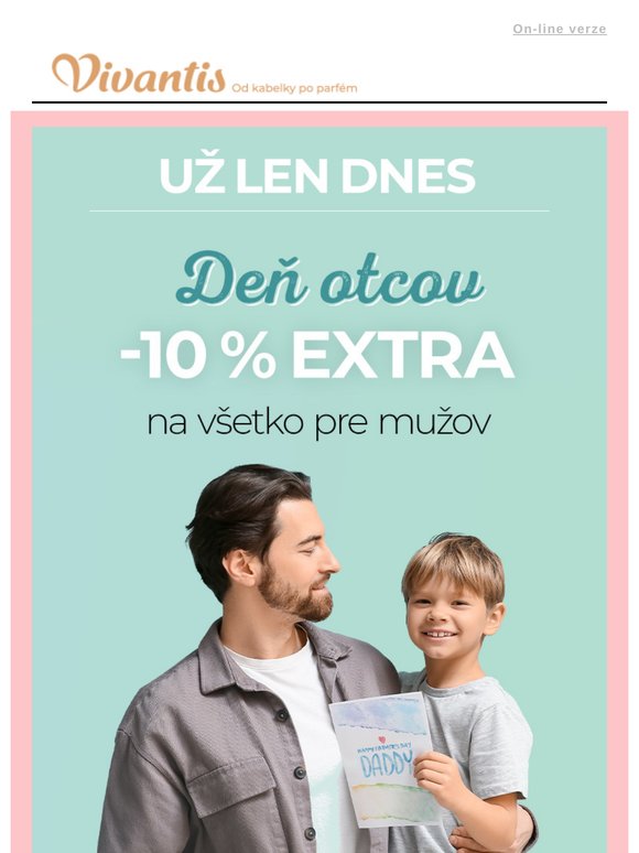 Už len dnes: ⚡ 10% zľava na všetko pre mužov