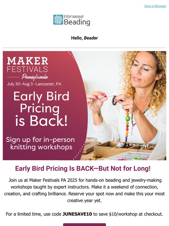 It's BACK for a Limited Time Only—Early Bird Pricing!