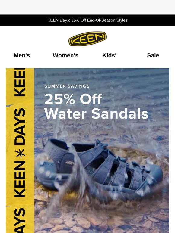 Water-Ready Sandals, Yours for 25% Off