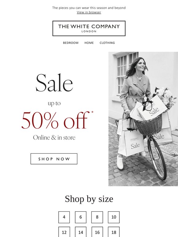 Up to 50% off summer styles