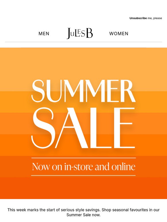 Summer Starts Here: Sale Now On