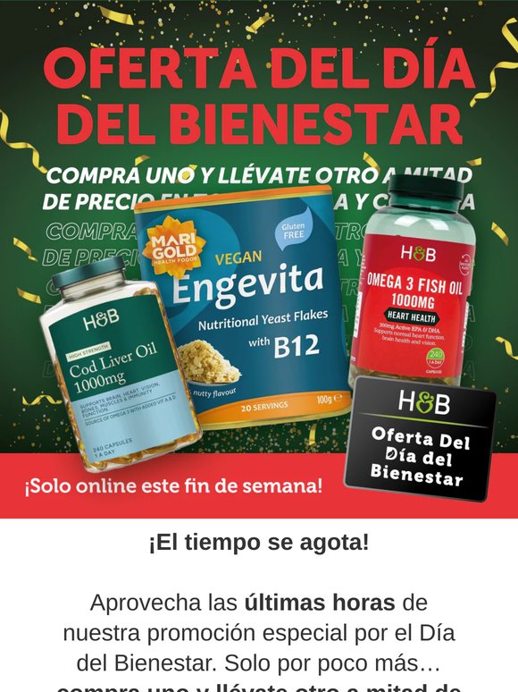 ⏰ ¡Últimas horas para aprovechar la Oferta del Día del Bienestar! 🛒