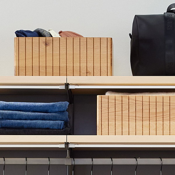 The Container Store Artisan White Oak Bin
