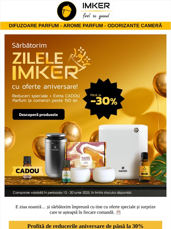 E ziua noastră 🎉 Reduceri și cadouri pentru tine