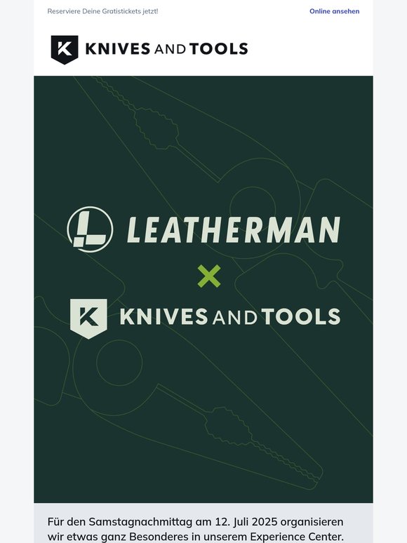 Exklusiver Leatherman European Launch Event und Du kannst dabei sein!