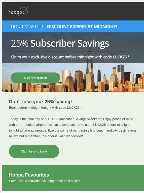 Don't lose your 25% saving!