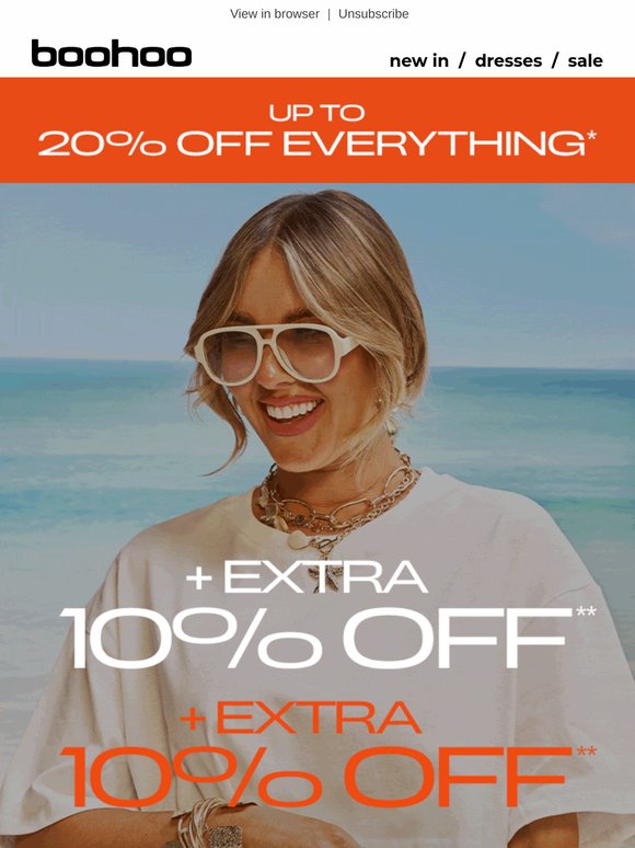 HURRY! Extra 10% off ends midnight ✨