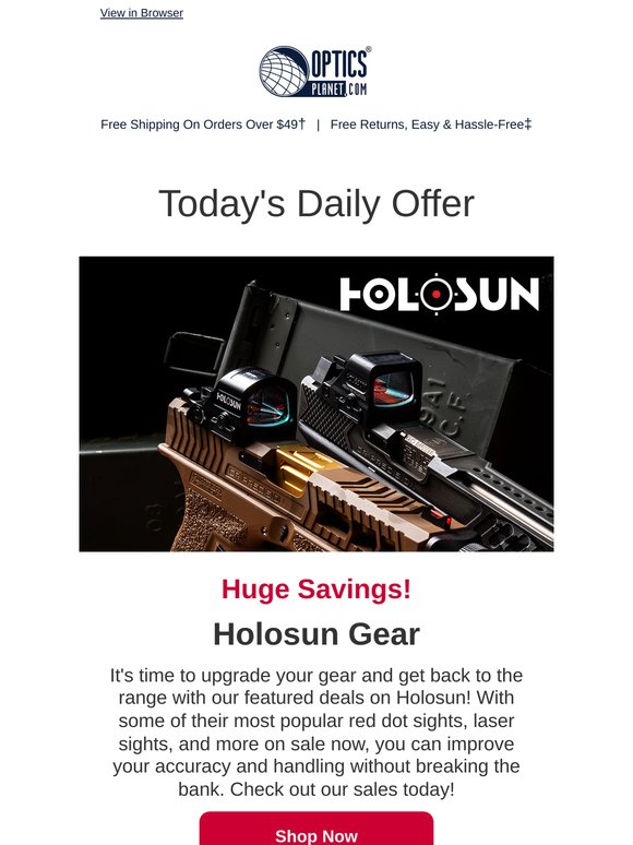 Save Big on Featured Holosun Gear!
