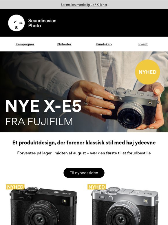 NYHED: Den elegante X-E5 fra Fujifilm! 📸