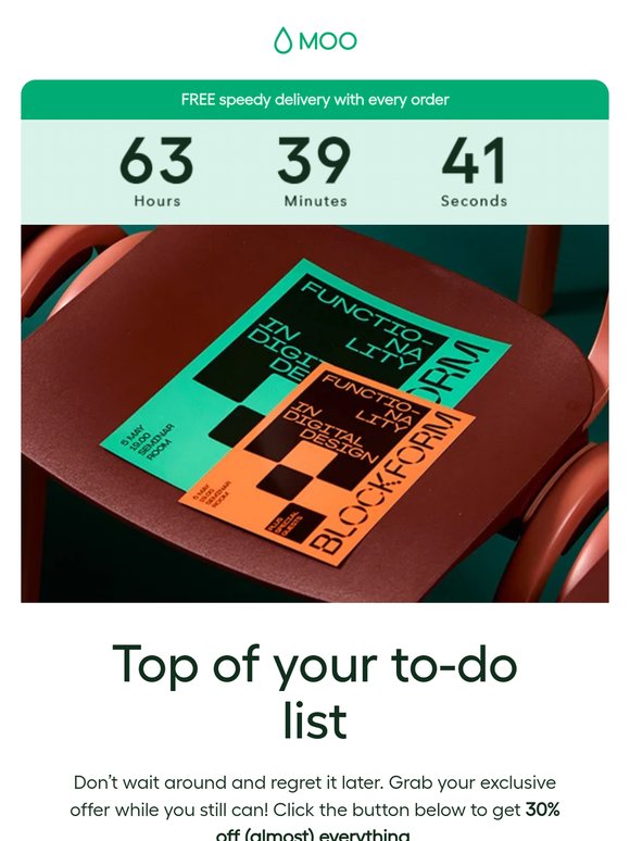 Your 30% off won’t be around forever ⏳