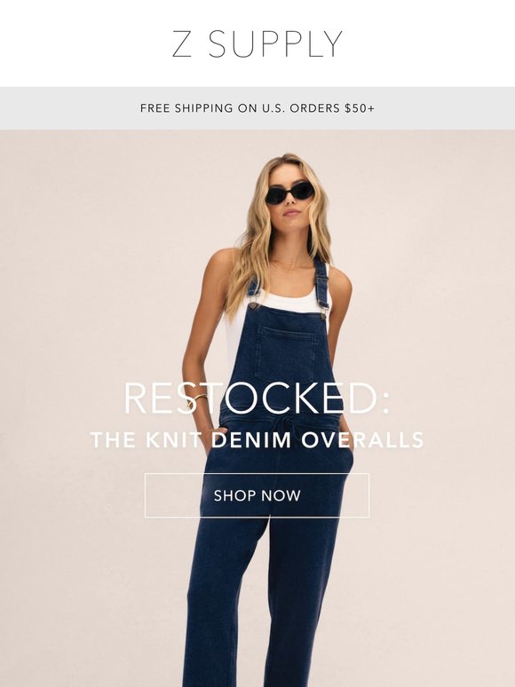 They’re Back: The Knit Denim Overalls
