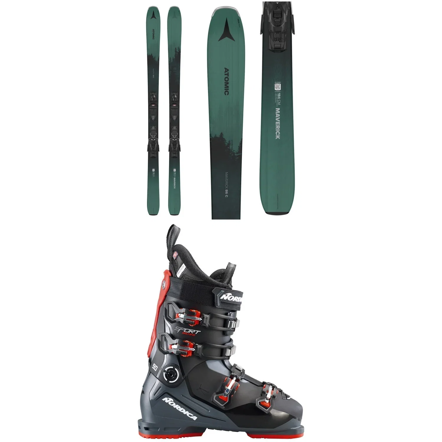 Image of Atomic Maverick 86 C Skis + M 10 GW Ski Bindings 2025 - 153 Package (153 cm) + 27.5 M's Alpine Ski Boots