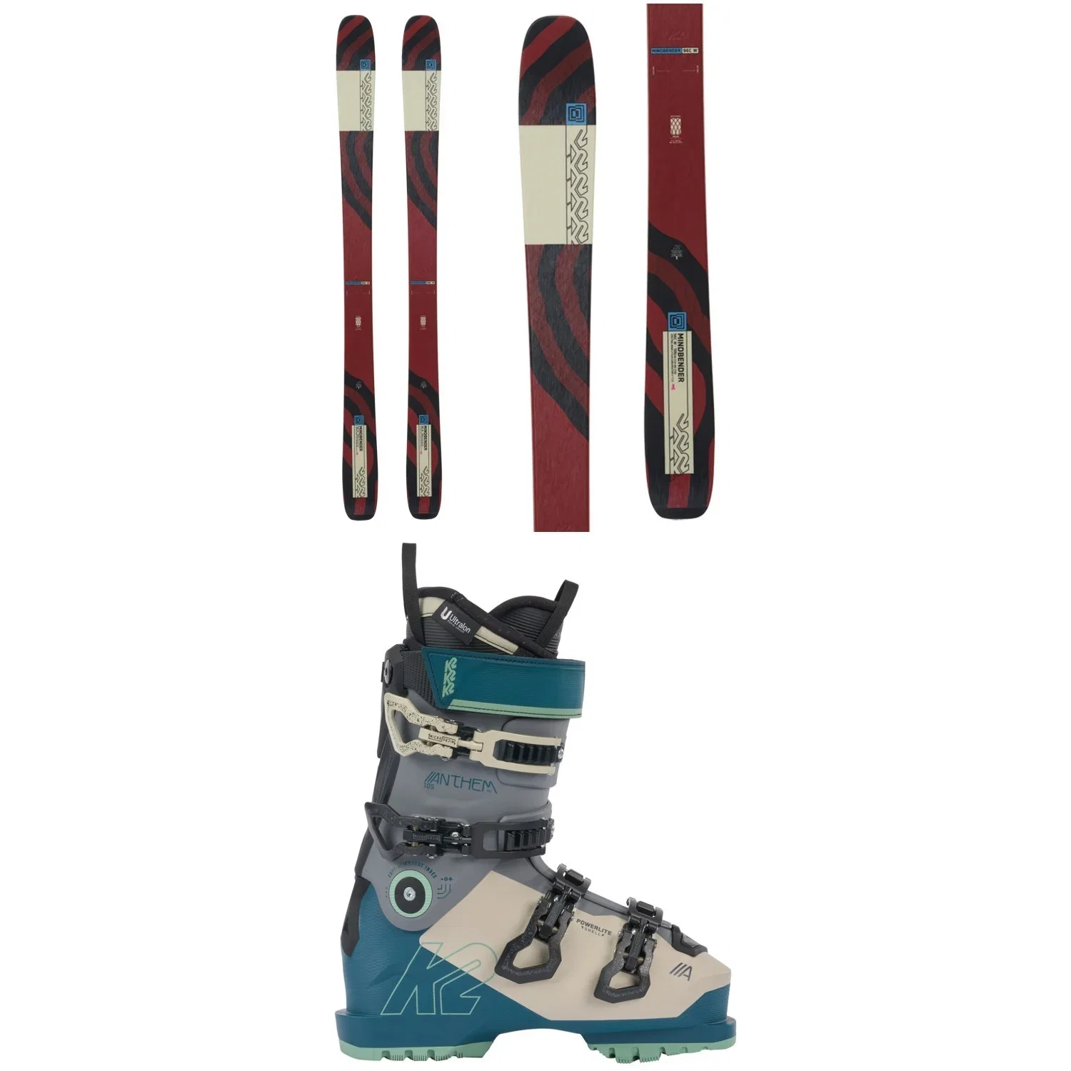 Image of Women's K2 Mindbender 96 C W Skis + K2 Anthem 105 MV Ski Boots