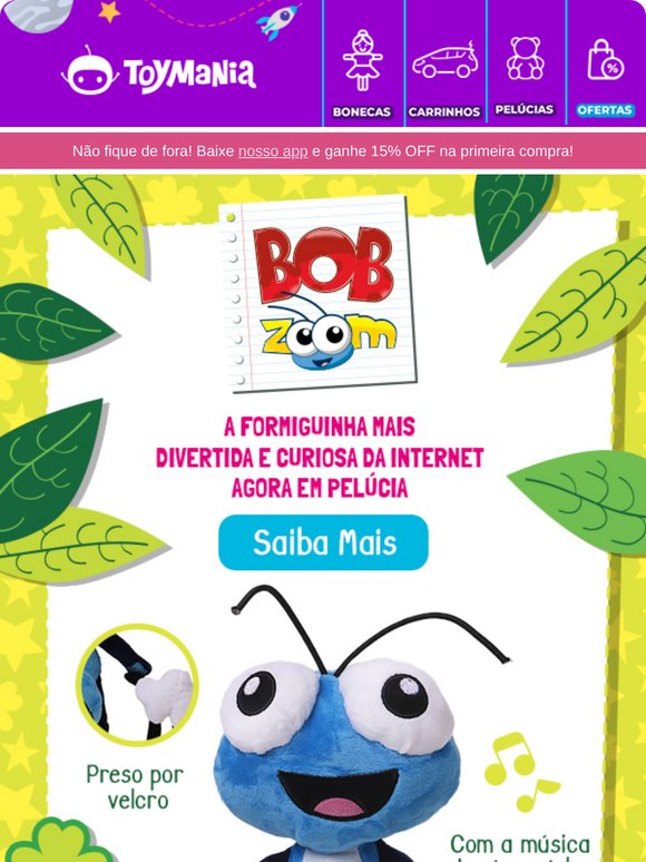 ﻿🐜A Pelúcia Musical do Bob Zoom| Garanta Já a Sua !