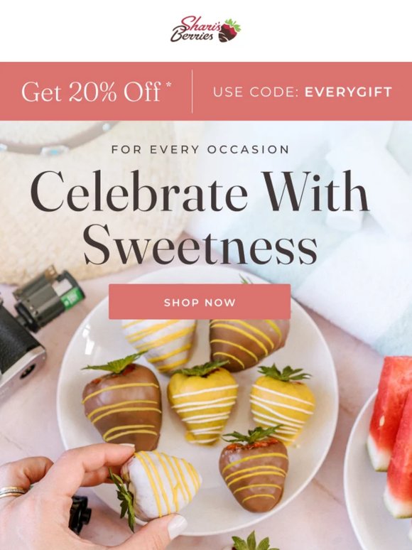 20% Off = Reason Enough to Celebrate 🎉