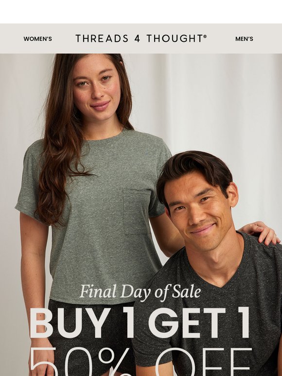 Final Hours: Buy 1, Get 1 50% Off
