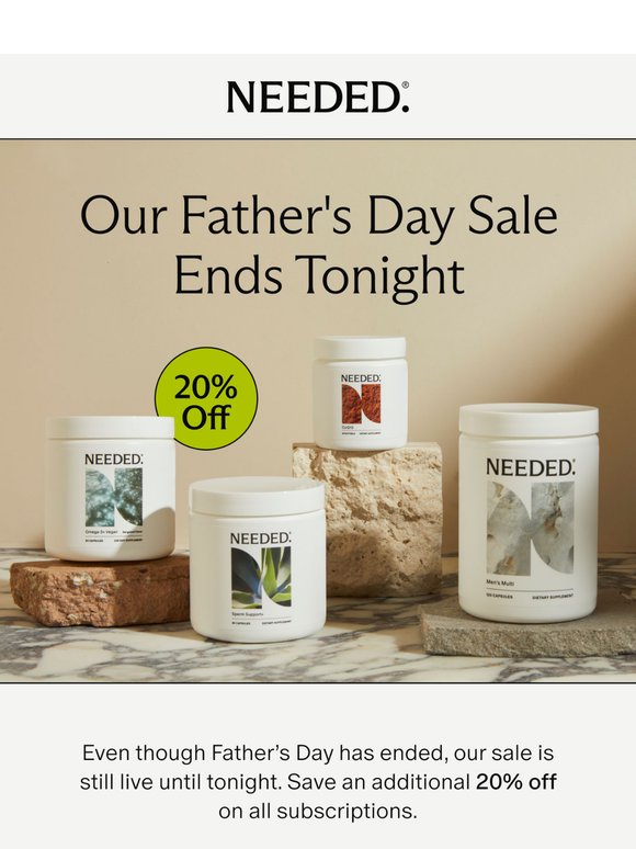 Last Day to Save 20% Off
