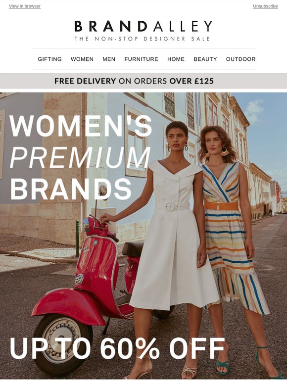 Save up to 60% on women's premium brands