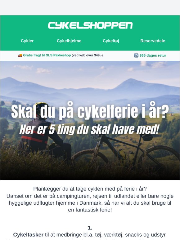 Skal cyklen med på ferie i år? 🚲