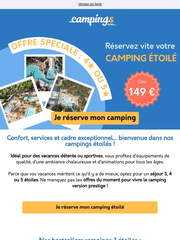 Offre spéciale : campings étoilés