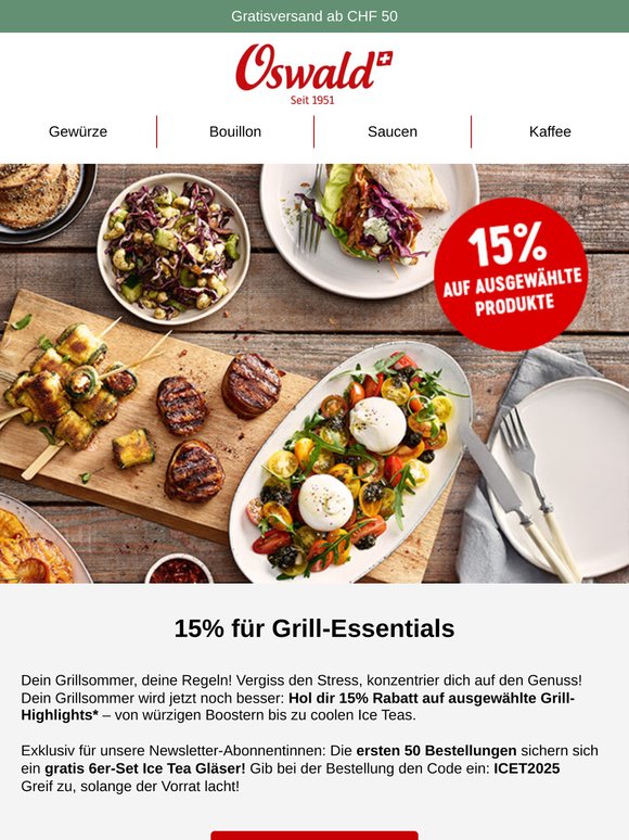 15% für dein Grillfestival 😍