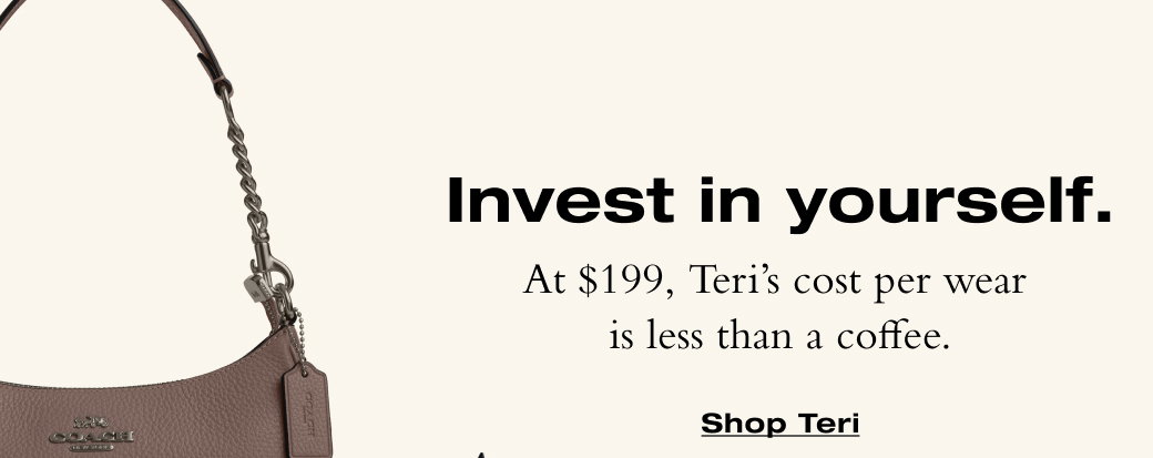 Invest in yourself.  At $199, Teri's cost per wear  is less than a coffee.  Shop Teri