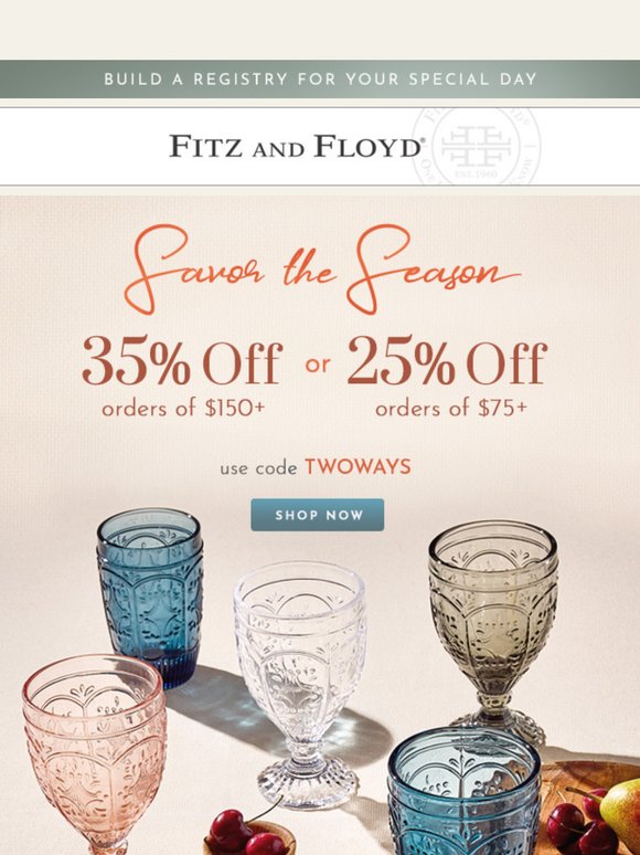 Savor the Season: Up to 35% OFF