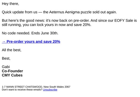 20% OFF: The Aeternus Aenigma