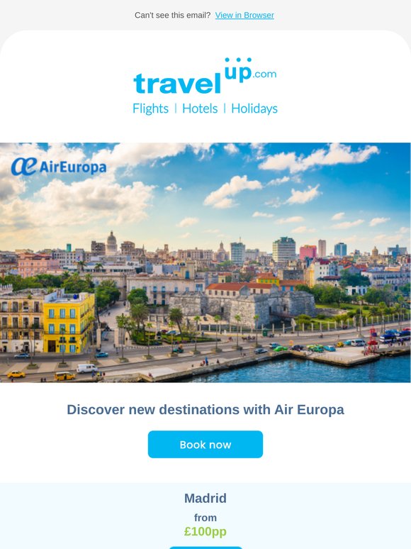 Discover new destinations with Air Europa