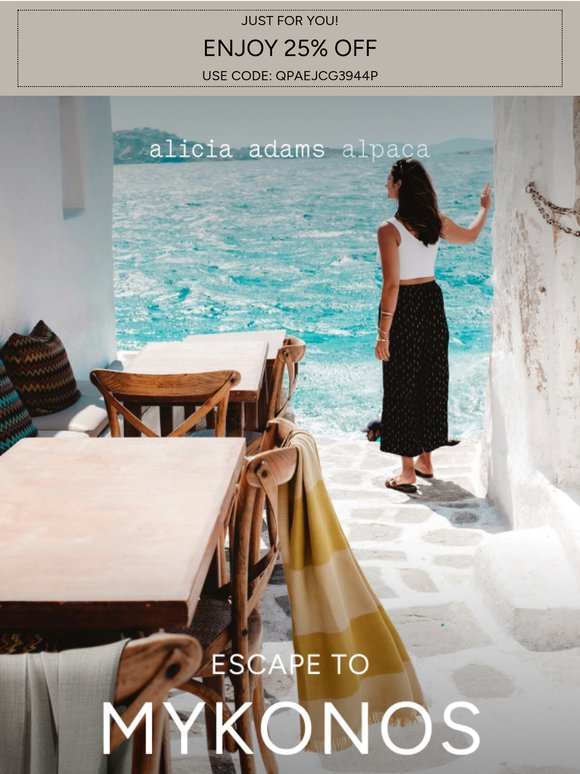 A Breath of Summer, Woven in Alpaca: Discover the Mykonos Throw