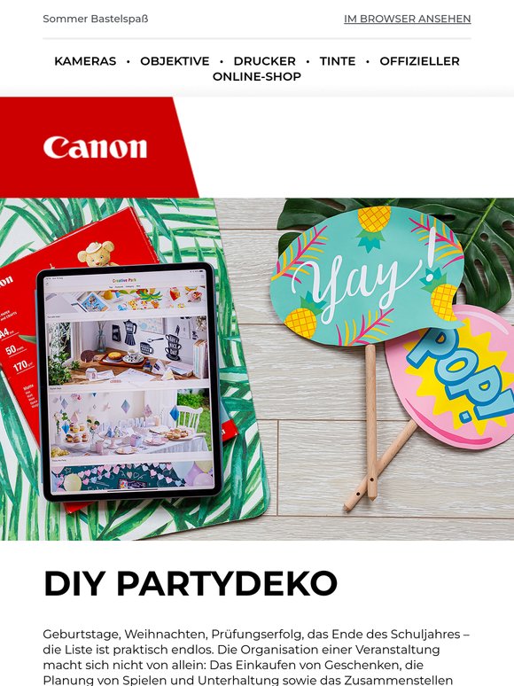 Personalisieren, drucken, dekorieren: Partys leicht gemacht mit Creative Park