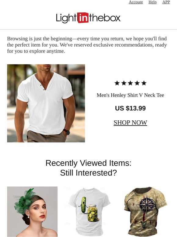 We Held Your  Casual Henley Tee – 24H Reservation Active!