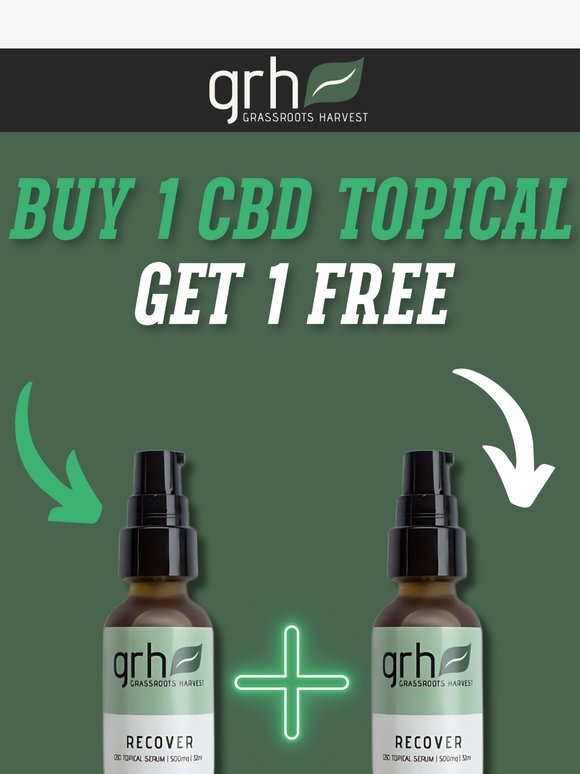 🌿 BOGO on CBD Topicals Starts Now!
