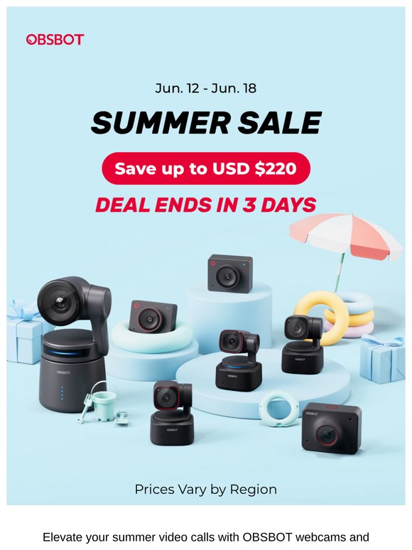 Only 3 Days Left for OBSBOT Summer Sale!
