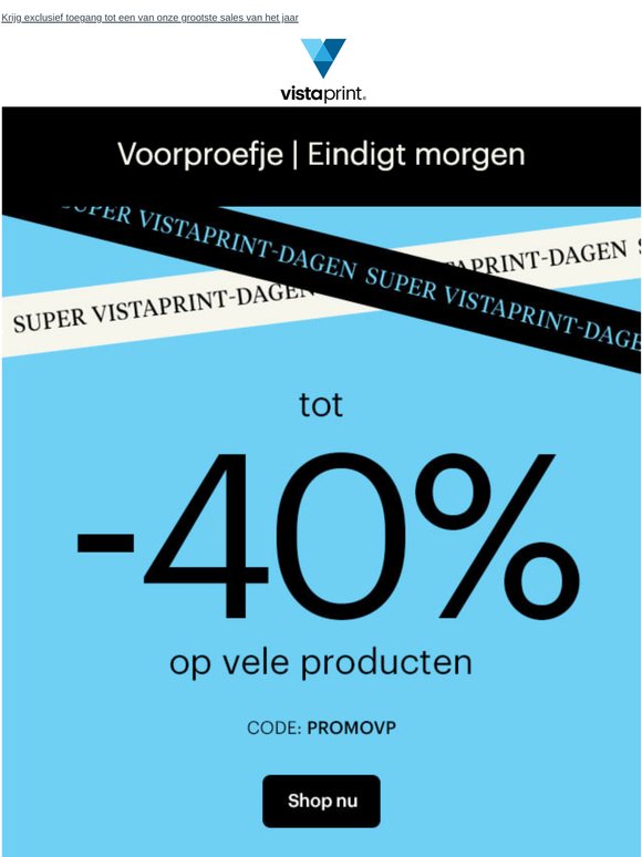 Voorproefje eindigt morgen: shop favorieten met tot -40%