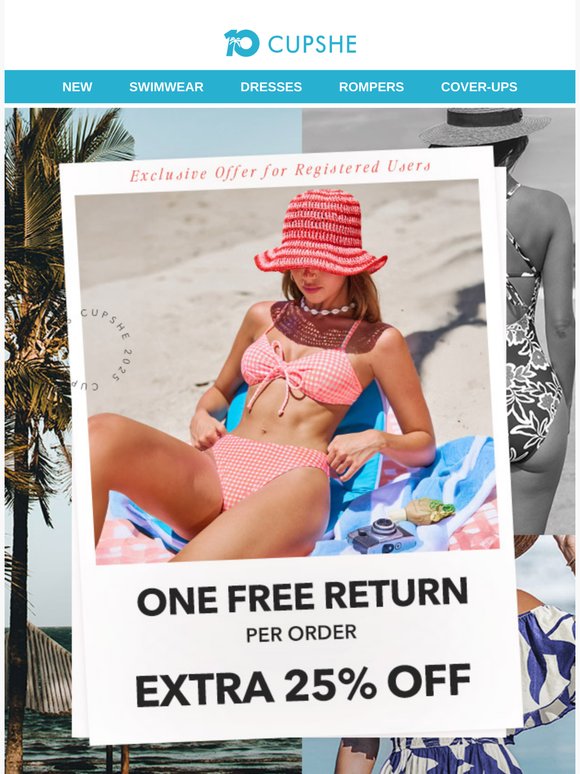 Registered Users Get Free Returns!