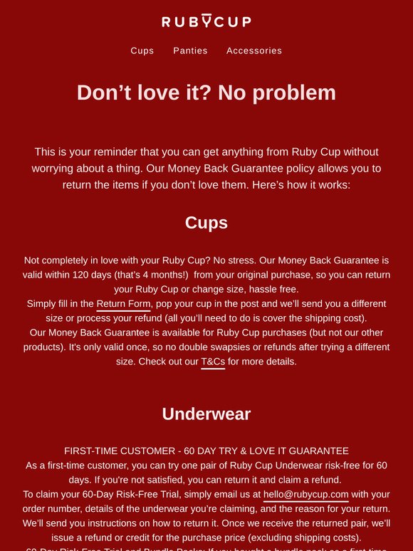 Get your money back