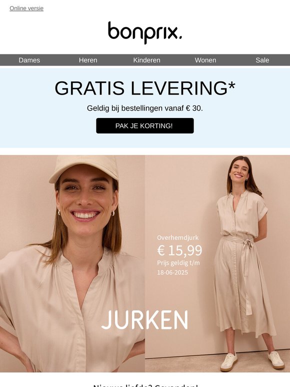 Alleen vandaag nog: gratis levering