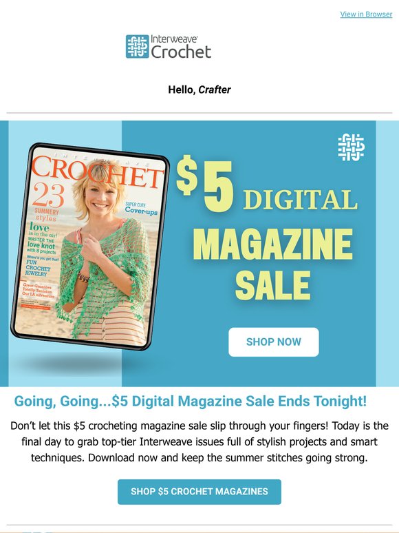 It’s Now or Never—$5 Digital Magazine Blowout