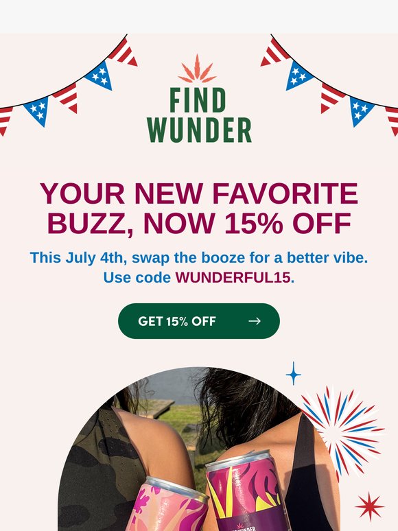 This weekend only🎆15% off your first sip