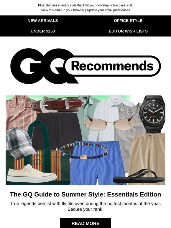 GQ's Summer Essentials: What to Buy Right Now