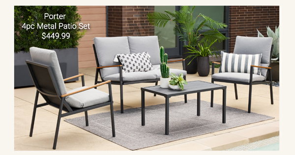 4pc Metal Patio Set