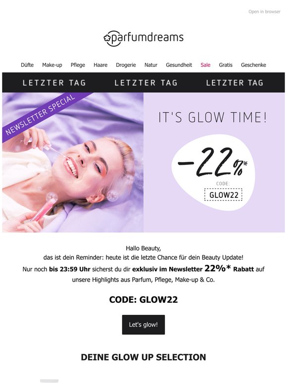 Letzte Stunden⌛22% Newsletter-Rabatt